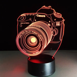 LED DSLR Camera 3D Illusion Lamp™ (7 Touch Color Changing)+ FREE Camera Lens Coffee Mug TODAY