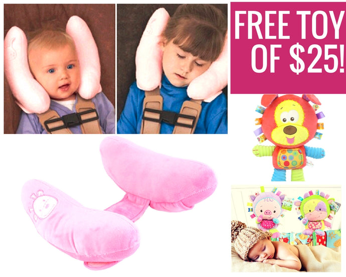Child's Headrest Premium Quality Pillow + Today Soft Toy woth $25 FREE