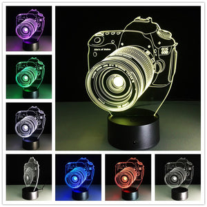 LED DSLR Camera 3D Illusion Lamp™ (7 Touch Color Changing)+ FREE Camera Lens Coffee Mug TODAY
