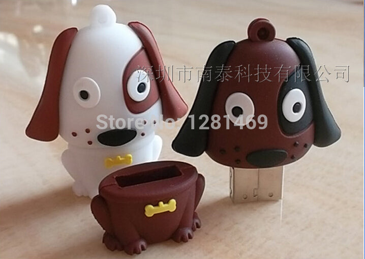 usb flash drive Full Capacity Cartoon dog shape pen drive memory stick pendrive u disk 2g/4g/8g/16g/32g flash card free shipping