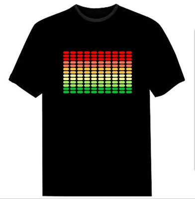 Sound Activated Led Cotton Light-Up T Shirt