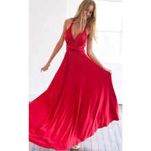 winter sexy women maxi Halter dress red bandage long dress sexy backless Multiway Bridesmaid Convertible Dress robe longue femme