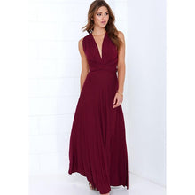 winter sexy women maxi Halter dress red bandage long dress sexy backless Multiway Bridesmaid Convertible Dress robe longue femme
