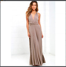 winter sexy women maxi Halter dress red bandage long dress sexy backless Multiway Bridesmaid Convertible Dress robe longue femme