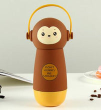 VILEAD Creative Cartoon Adorable Kawaii Monkey Cats Vacuum Thermos Kid Water Bottle Stainless Steel Cup Flasks Mug Children Gift