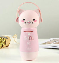 VILEAD Creative Cartoon Adorable Kawaii Monkey Cats Vacuum Thermos Kid Water Bottle Stainless Steel Cup Flasks Mug Children Gift