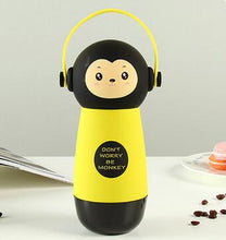 VILEAD Creative Cartoon Adorable Kawaii Monkey Cats Vacuum Thermos Kid Water Bottle Stainless Steel Cup Flasks Mug Children Gift