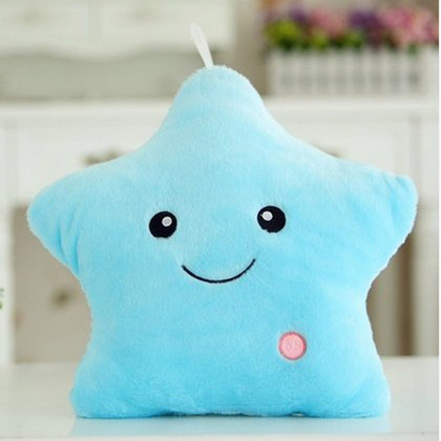 Luminous pillow  Colorful Body Pillow Star Glow LED Luminous Light Pillow Cushion Soft Relax Gift Smile 5 Colors Body Pillow