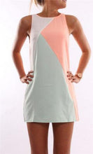 2016 New Summer Sexy Women Sleeveless Dress Evening Club  Dress Casual Patchwork Mini Dress  Sweet Vestido