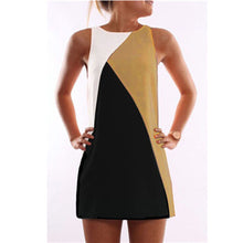 2016 New Summer Sexy Women Sleeveless Dress Evening Club  Dress Casual Patchwork Mini Dress  Sweet Vestido