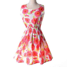 2016 Summer Autumn New Women Casual Bohemian Floral Dress Sleeveless Vest Printed Chiffon Women Dresses Plus Size LYQ56-bo