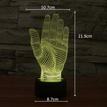 HAOCHU Middle Finger Gesture Victory Sign 3D Visual Table Lamp Cute Ear Tooth Shape Light for Bed Home Decor Touch Sensor