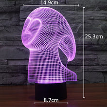HAOCHU Middle Finger Gesture Victory Sign 3D Visual Table Lamp Cute Ear Tooth Shape Light for Bed Home Decor Touch Sensor
