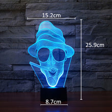 HAOCHU Middle Finger Gesture Victory Sign 3D Visual Table Lamp Cute Ear Tooth Shape Light for Bed Home Decor Touch Sensor