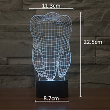 HAOCHU Middle Finger Gesture Victory Sign 3D Visual Table Lamp Cute Ear Tooth Shape Light for Bed Home Decor Touch Sensor