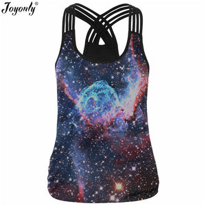 Joyonly 2017 Summer Women 3D Tank Tops Rainbow Unicorn Horse Pigment Paint Printed Camisole Ladies Bandage Fashion Slim Vests
