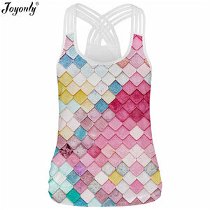 Joyonly 2017 Summer Women 3D Tank Tops Rainbow Unicorn Horse Pigment Paint Printed Camisole Ladies Bandage Fashion Slim Vests