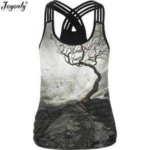 Joyonly 2017 Summer Women 3D Tank Tops Rainbow Unicorn Horse Pigment Paint Printed Camisole Ladies Bandage Fashion Slim Vests