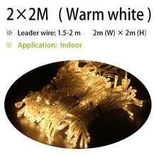 3x3/6x3m led New Year Christmas Garlands LED Wedding Fairy String light Christmas 300 led fairy Light garden party Curtain Decor