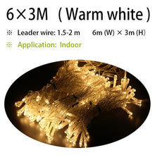 3x3/6x3m led New Year Christmas Garlands LED Wedding Fairy String light Christmas 300 led fairy Light garden party Curtain Decor