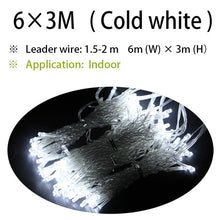 3x3/6x3m led New Year Christmas Garlands LED Wedding Fairy String light Christmas 300 led fairy Light garden party Curtain Decor