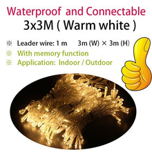 3x3/6x3m led New Year Christmas Garlands LED Wedding Fairy String light Christmas 300 led fairy Light garden party Curtain Decor