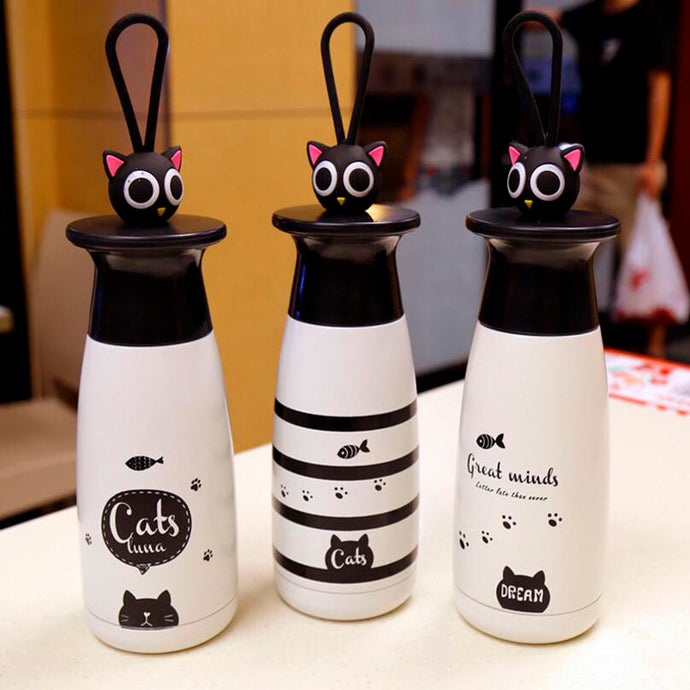 Cute Cat Thermo Mug Vacuum Flask