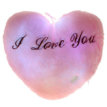 Flashing 7 Color LED Light Cute Love Heart Glowing Soft Plush Pillow Cushion LED emoticons 3 AA batteries (not included)