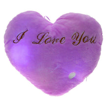 Flashing 7 Color LED Light Cute Love Heart Glowing Soft Plush Pillow Cushion LED emoticons 3 AA batteries (not included)