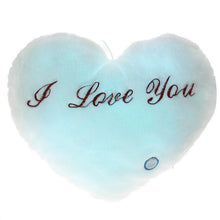 Flashing 7 Color LED Light Cute Love Heart Glowing Soft Plush Pillow Cushion LED emoticons 3 AA batteries (not included)