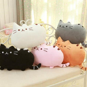 1 pc 25 cm Pusheen Cat  Cute Soft Plush Pillow  Cartoon Kawaii Stuffed Doll Baby Birthday Accompany Toy Hot Style For Kid Rattle