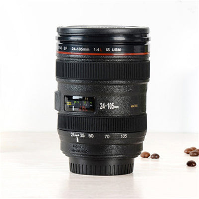 2018 New 480ML Creative Emulation Camera Lens Mugs Plastic Coffee Tea Water Bottle Cup With Lid Novelty Travel Mug Items Cups