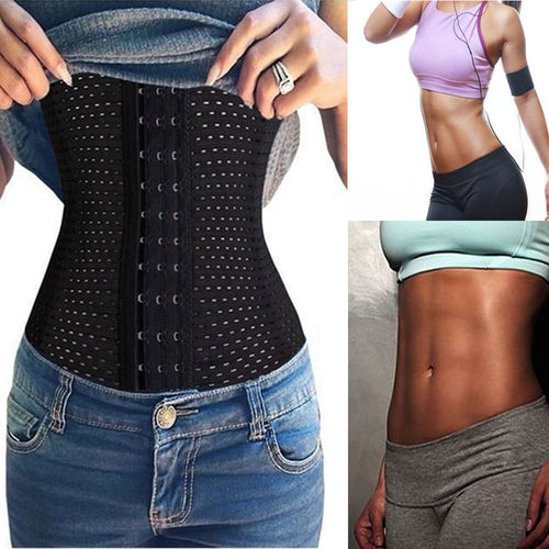 Women Breathable Waist Shapers Rubber Waist Trainer Cincher Underbust Shapers Corset Body Shaper Shapewear