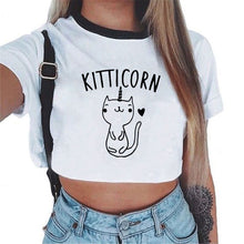 2018 Sexy Rainbow Unicorn Crop Top Women Tank Tops Unicornio T Shirt Licorne Cropped Female