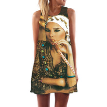 Women Summer Dress Casual Sleeveless Loose floral print Mini Dresses Woman Clothing Dress 2017 vestidos vestido