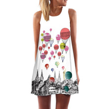 Women Summer Dress Casual Sleeveless Loose floral print Mini Dresses Woman Clothing Dress 2017 vestidos vestido