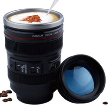 400ml Stainless Steel Camera Lens Mug With Lid New Fantastic Coffee Mugs Tea Cup Novelty Gifts Caneca Lente Cups Drinkware