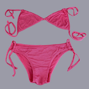 10 Colors Women Sexy Bikini Swimwear Summer Padded Triangle Bikini Low Waist Bikini Set Swimsuit free shipping Well Sell