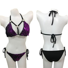 Itsroya New Sexy Shiny  Bikinis Sequins Changeable Color Women Bandage Bikini Set Push-up Padded Bra Swimsuit Suit Swimwear