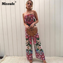Strap Floral Printed Jumpsuit Female Casual Beach Party Full Length Long Overalls 2018 Summer Sexy Off Shoulder Women's Rompers