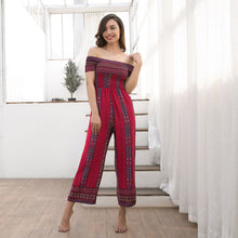 Strap Floral Printed Jumpsuit Female Casual Beach Party Full Length Long Overalls 2018 Summer Sexy Off Shoulder Women's Rompers