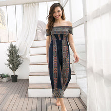 Strap Floral Printed Jumpsuit Female Casual Beach Party Full Length Long Overalls 2018 Summer Sexy Off Shoulder Women's Rompers