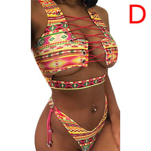 Women Bikini Set Two Pieces Swimsuit Biquini Bathing Suit female Bather 2018 New African Sexy Thong Bikini Lace Up Swimwear