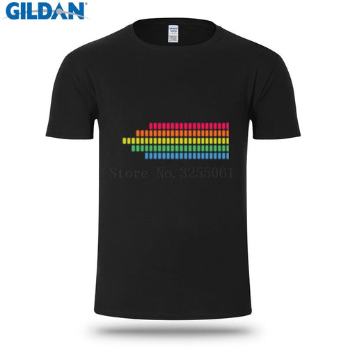 Summer Style T-Shirt For Men 2017 Rainbow Stripes Led Mens T Shirt Fashion 2017 Men's Tshirt Designs Tops Tees Top
