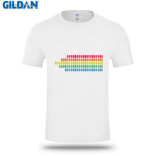 Summer Style T-Shirt For Men 2017 Rainbow Stripes Led Mens T Shirt Fashion 2017 Men's Tshirt Designs Tops Tees Top