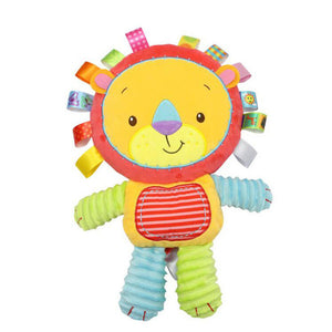 Happy Monkey Baby Rattle Stuffed Plush Doll crib bed hanging Ring appease Toys hand puppet pillow Puzzle Bell sheep Animal gift