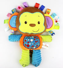 Happy Monkey Baby Rattle Stuffed Plush Doll crib bed hanging Ring appease Toys hand puppet pillow Puzzle Bell sheep Animal gift